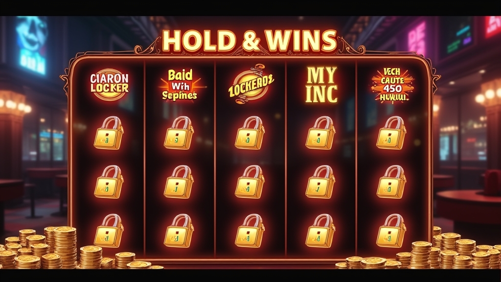 Hold and win bonus round with locked symbols and respins on a slot reel
